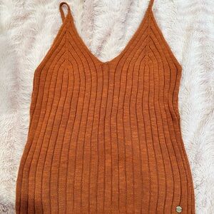 Roxy Ribbed Orange Camisole